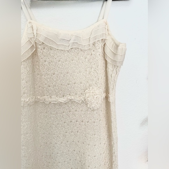 Johnny Was Vintage Lace Crochet Ruffle Coquette Romantic Y2K 90s Coastal Dress - Picture 2 of 8